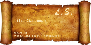Lihi Salamon névjegykártya